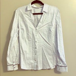 Polka Dot Button-Up Blouse